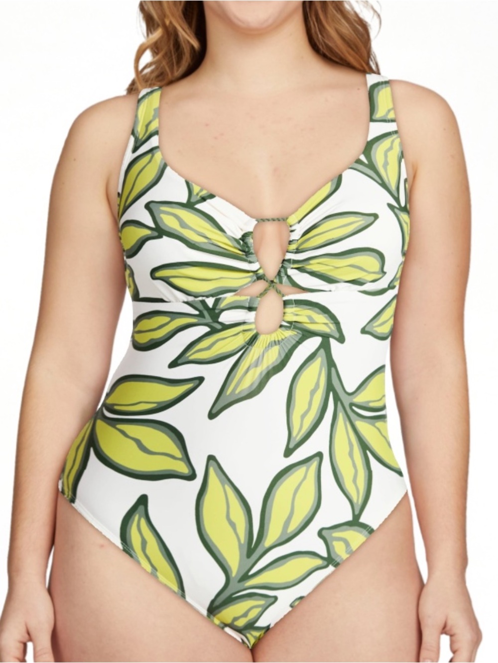 Time and Tru Collections Double Cord Tunnel One Piece Swimsuit Large (12/14) - Picture 2 of 6